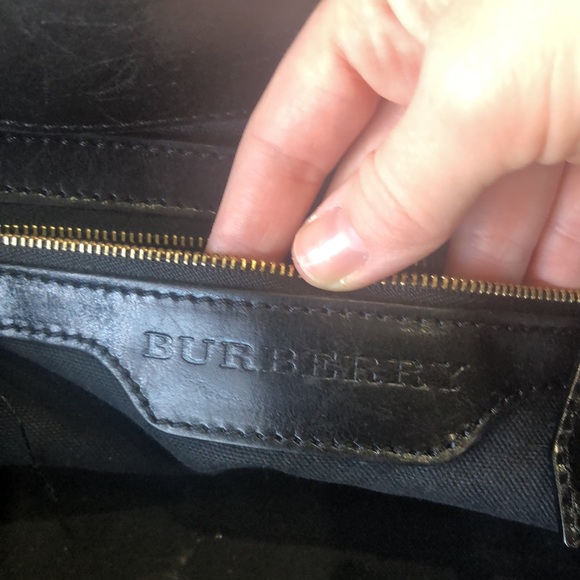 ❤️❤️HP ✨ VINTAGE BURBERRY canvas and leather bag - Picture 13 of 15